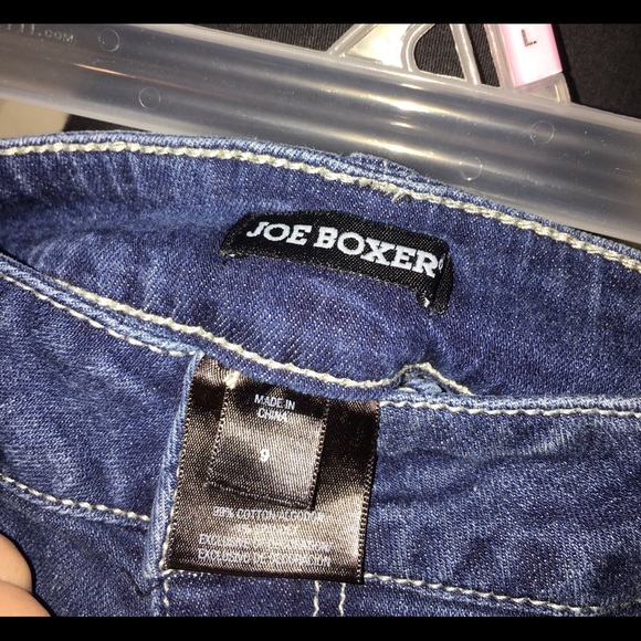 SOLD ON VINTED— Joe Boxer Ripped Denim Shorts With Lace Trim Size 9 - Picture 5 of 5